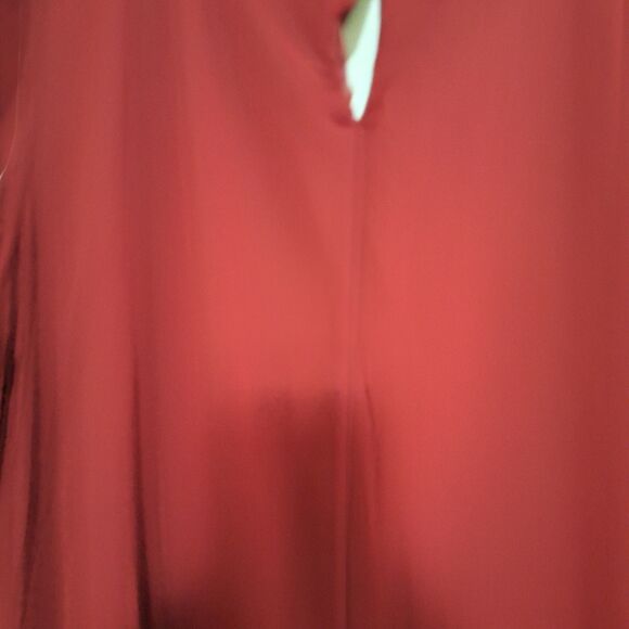 Asymmetrical Women's Plus Sized Cocktail Dress Red Embellished Elegant 4X - Picture 8 of 12